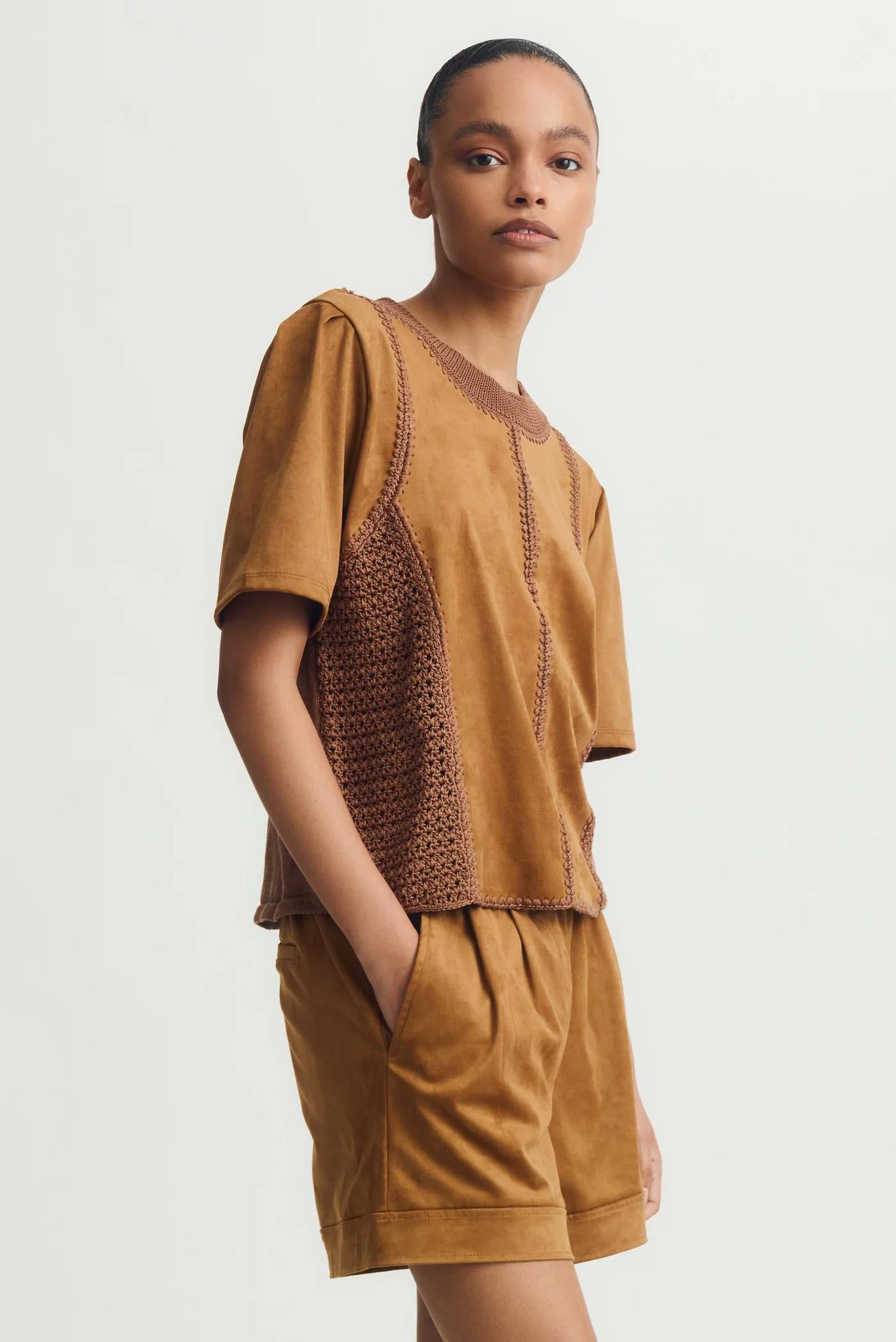Melissa Nepton Inti Top- Amber Suede