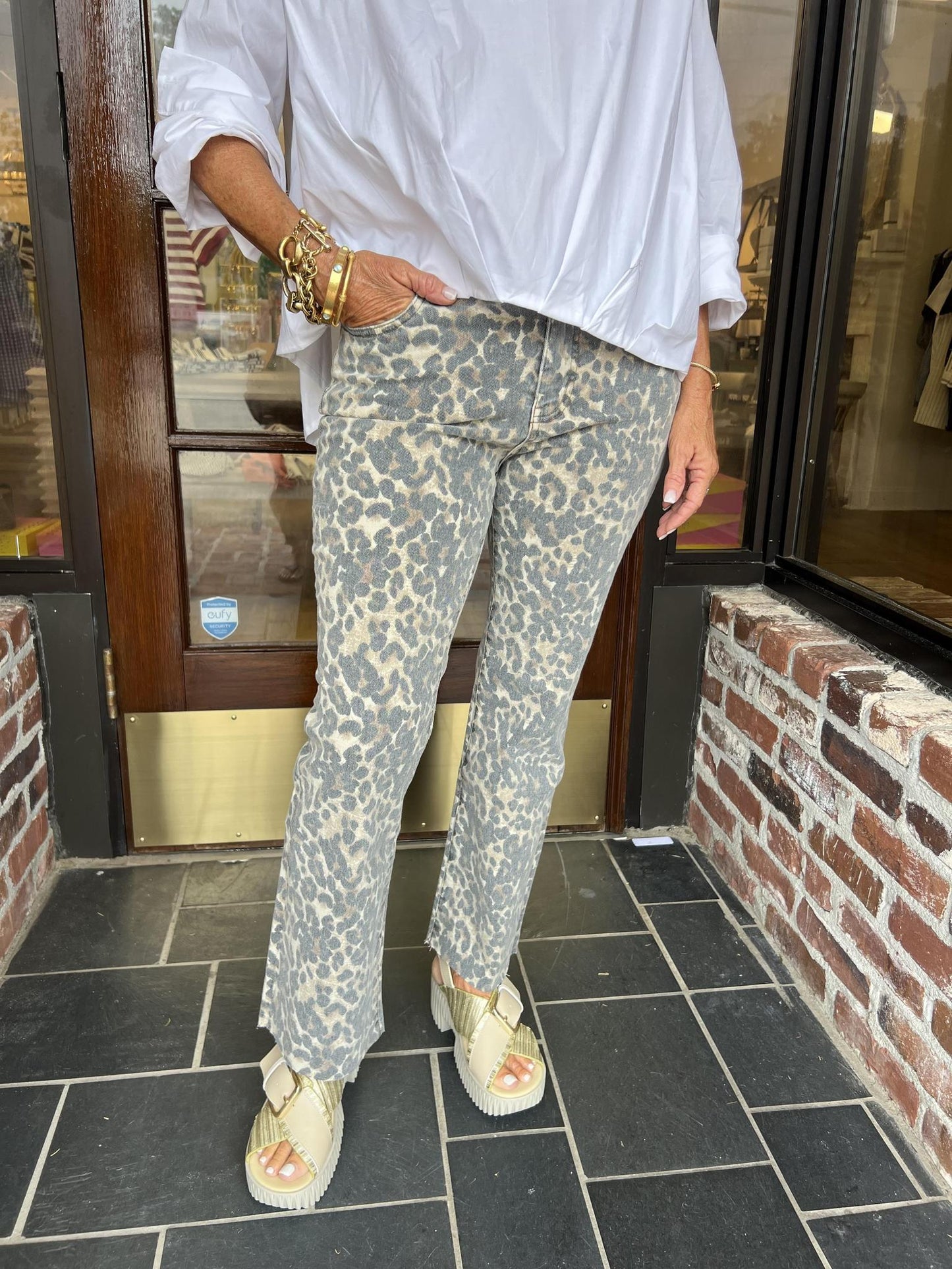 KUT Kelsey Denim- Cheetah