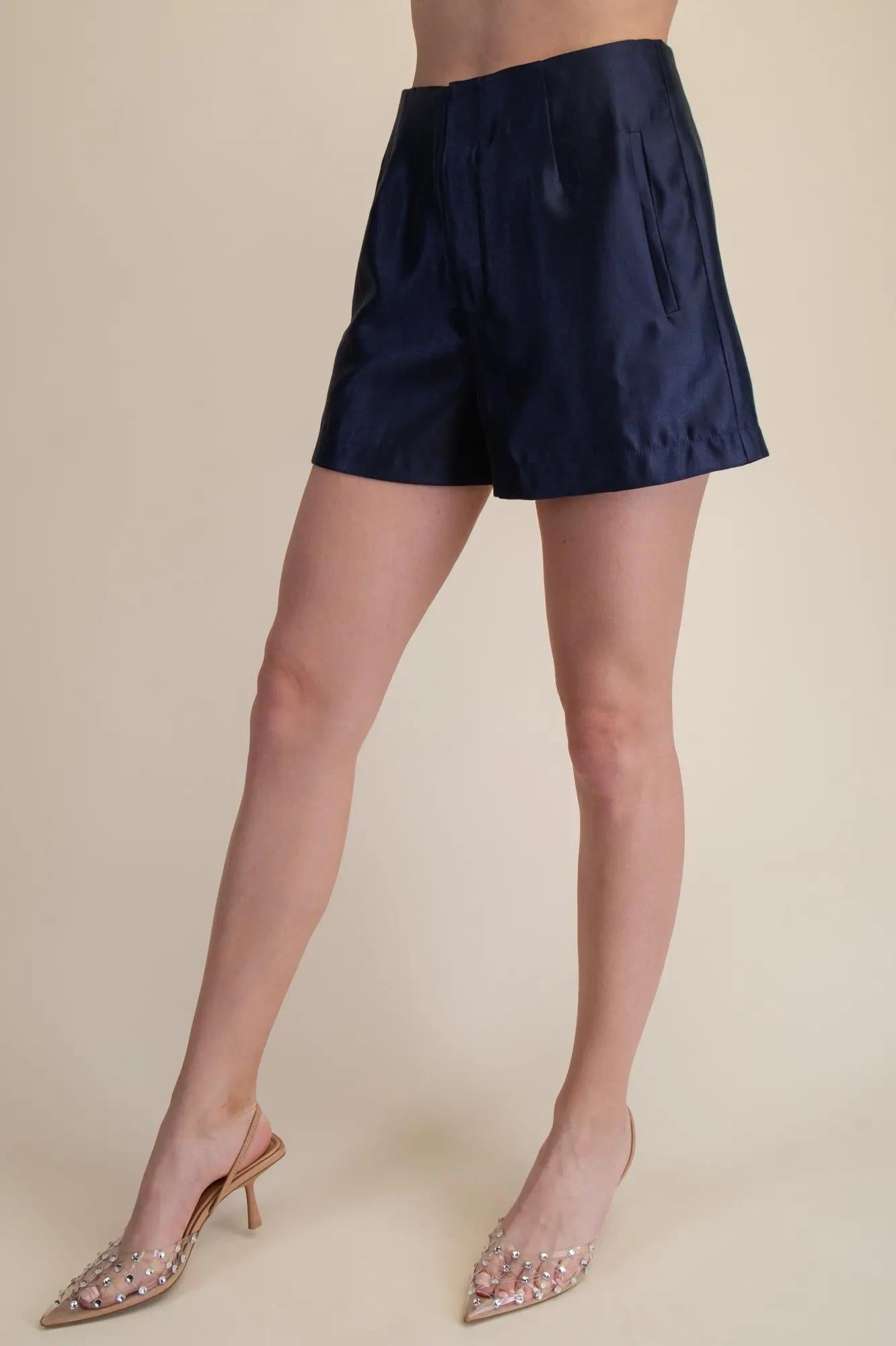 Hi Waisted Short-Navy
