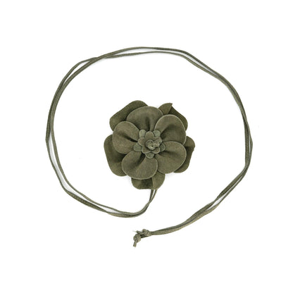 Suede Flower Bag Charm