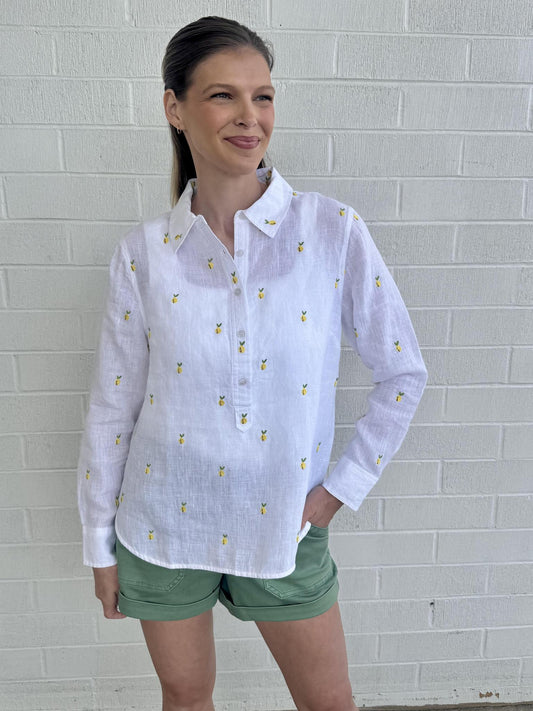Ivy Jane Linen Lemon Shirt