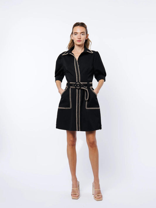 Embroidered Mini Dress