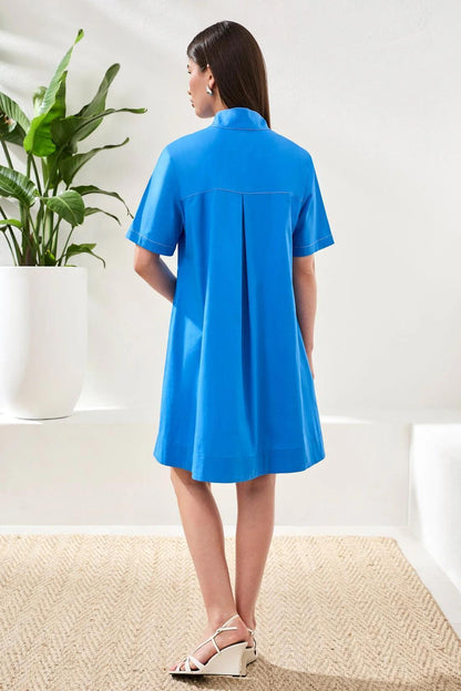 Contrast Stitch A-Line Dress