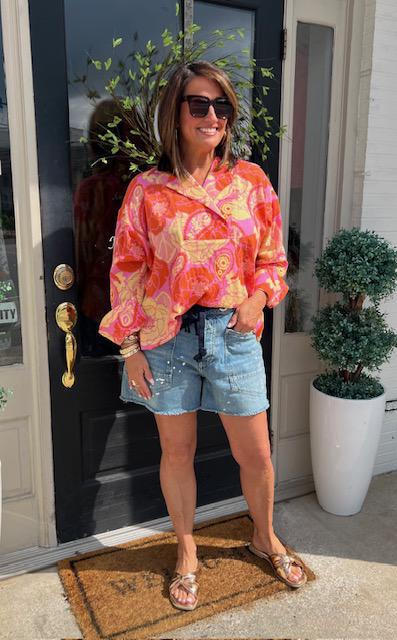 Folded Hem Camp Shirt