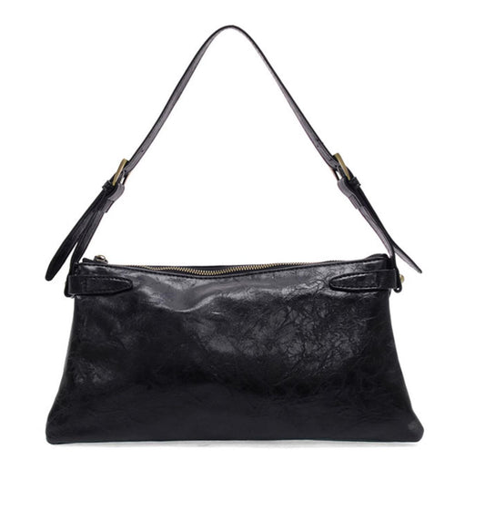 Trapeze Shoulder Bag- Black
