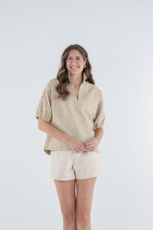 Emily McCarthy Poppy Top- Mosaic