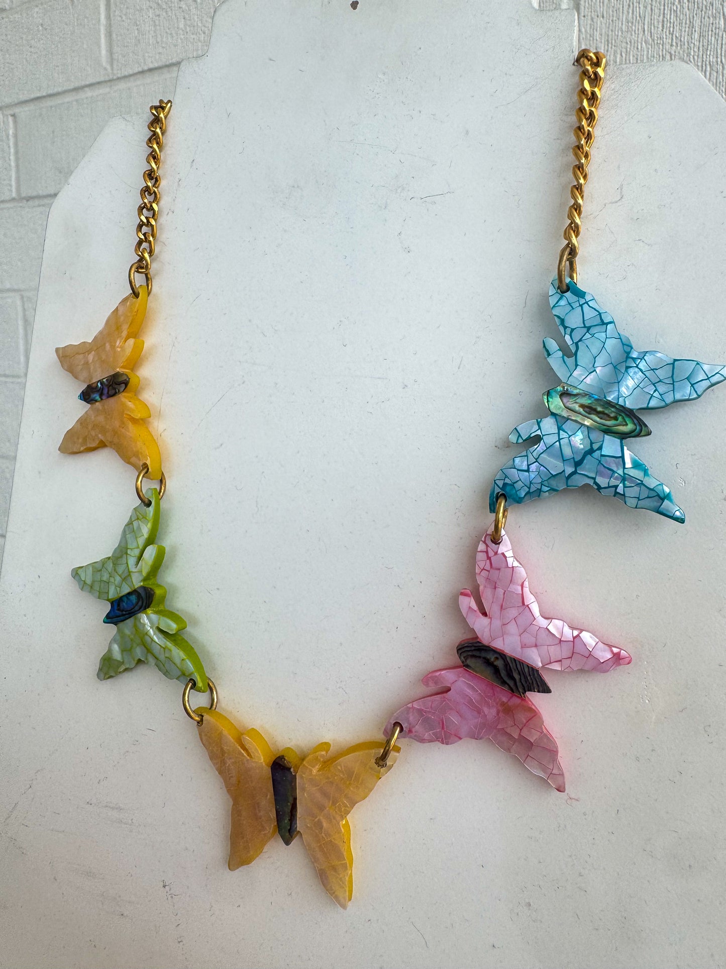 Multi Butterfly Choker Necklace