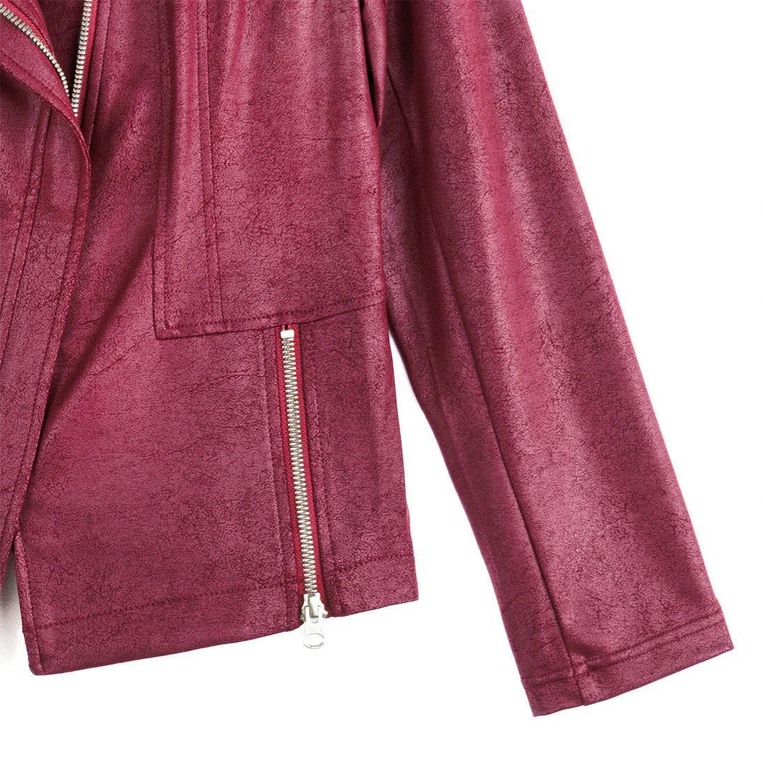 Liquid Leather Jacket- Merlot