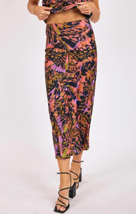 Butterfly Kiss Midi Skirt