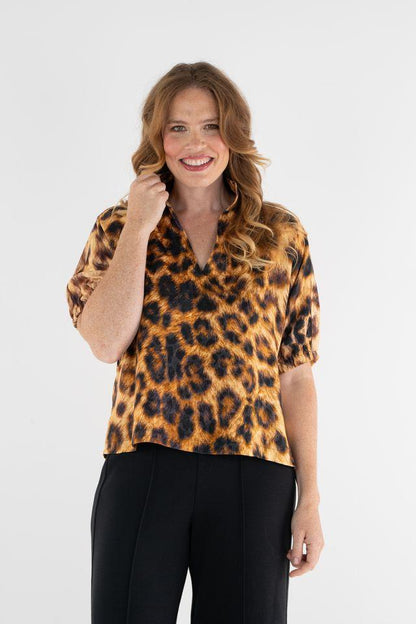 Emily McCarthy Poppy Top-Leopard