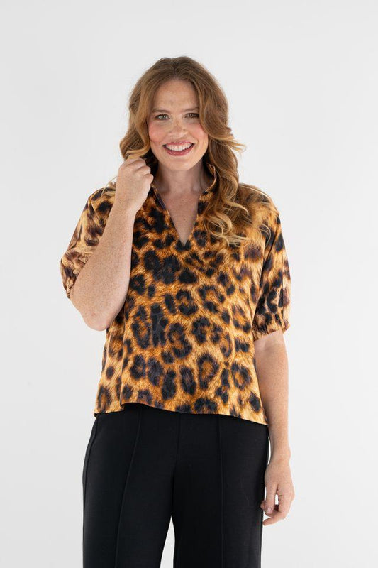 Emily McCarthy Poppy Top-Leopard