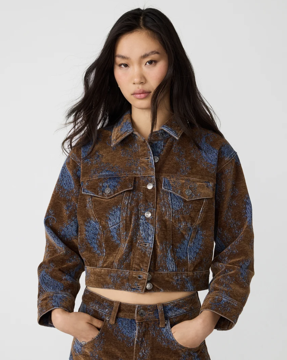 Dove Jacket- Teal Paisley