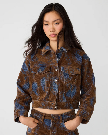 Dove Jacket- Teal Paisley