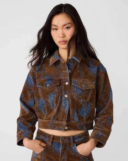 Dove Jacket- Teal Paisley