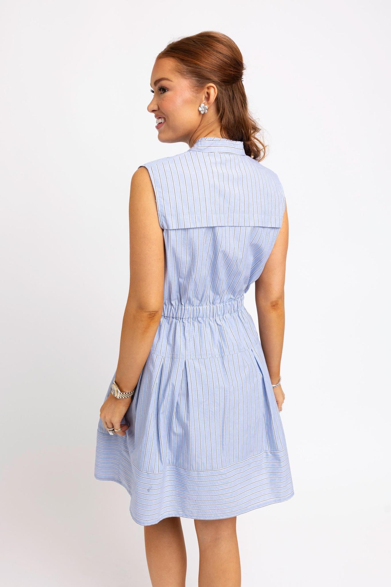 Stripe Chambray Shirt Dress