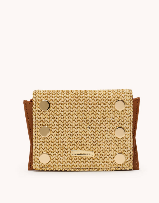 Hammitt Allen Wallet- Cocoa Raffia