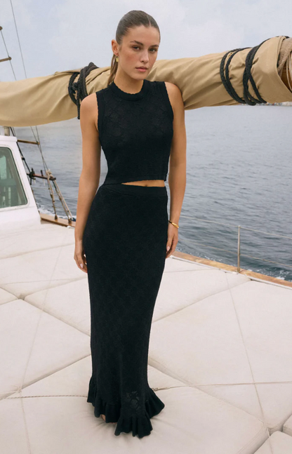 Ramona Sweater Skirt-Blk