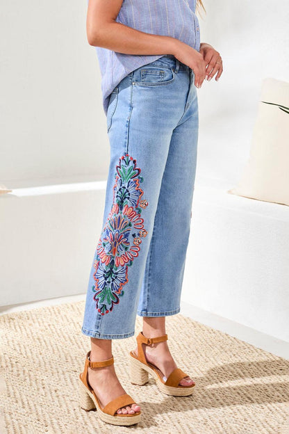 Audrey Embroidered Denim