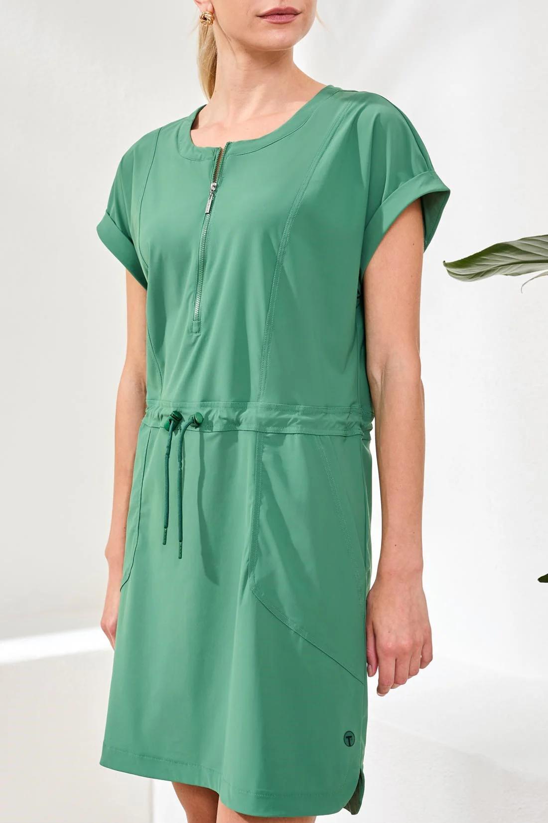 Zip Dress W/Drawcord