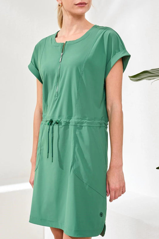 Zip Dress W/Drawcord