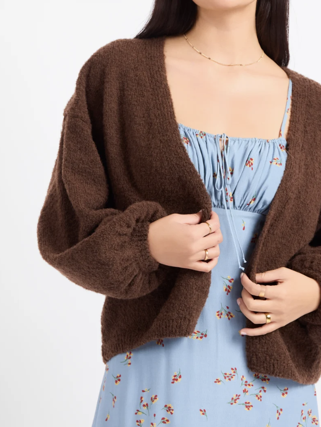 Cozy Chocolate Dolman Cardigan