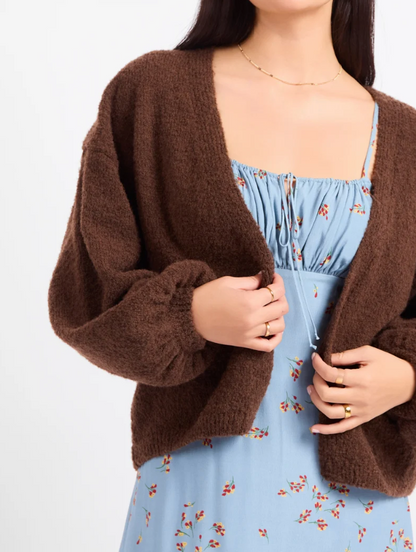 Cozy Chocolate Dolman Cardigan