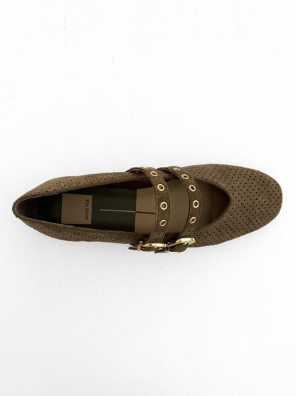 Baylee Olive Suede Flat
