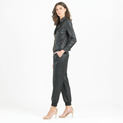 Liquid Leather Double Zip Jacket