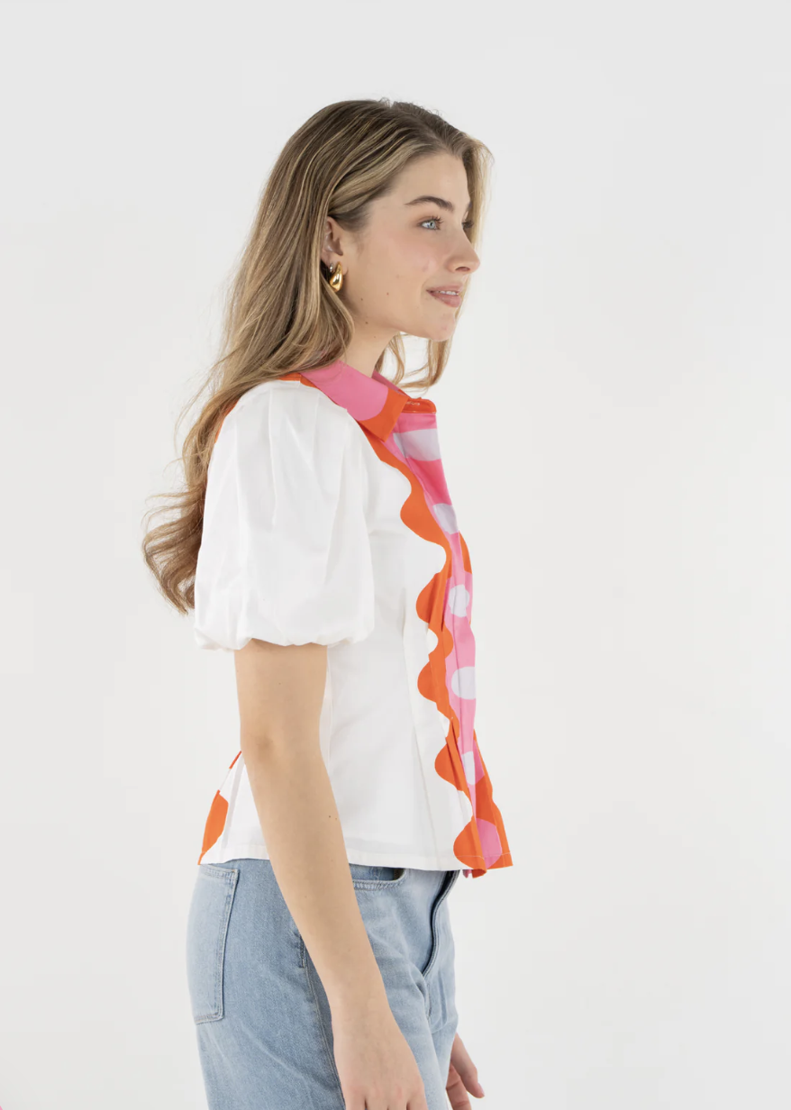 Emily McCarthy Britt Top- Rosa