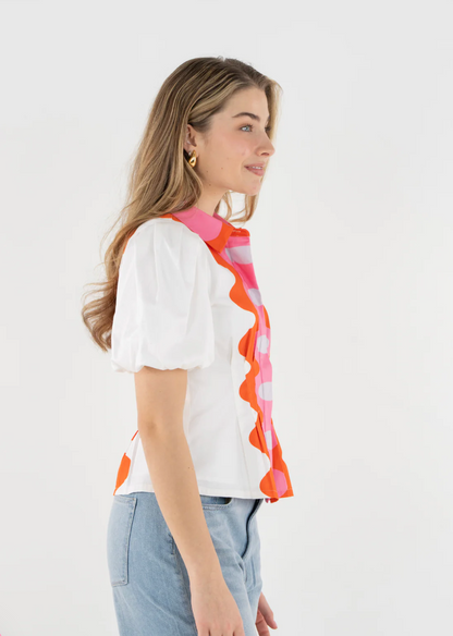 Emily McCarthy Britt Top- Rosa