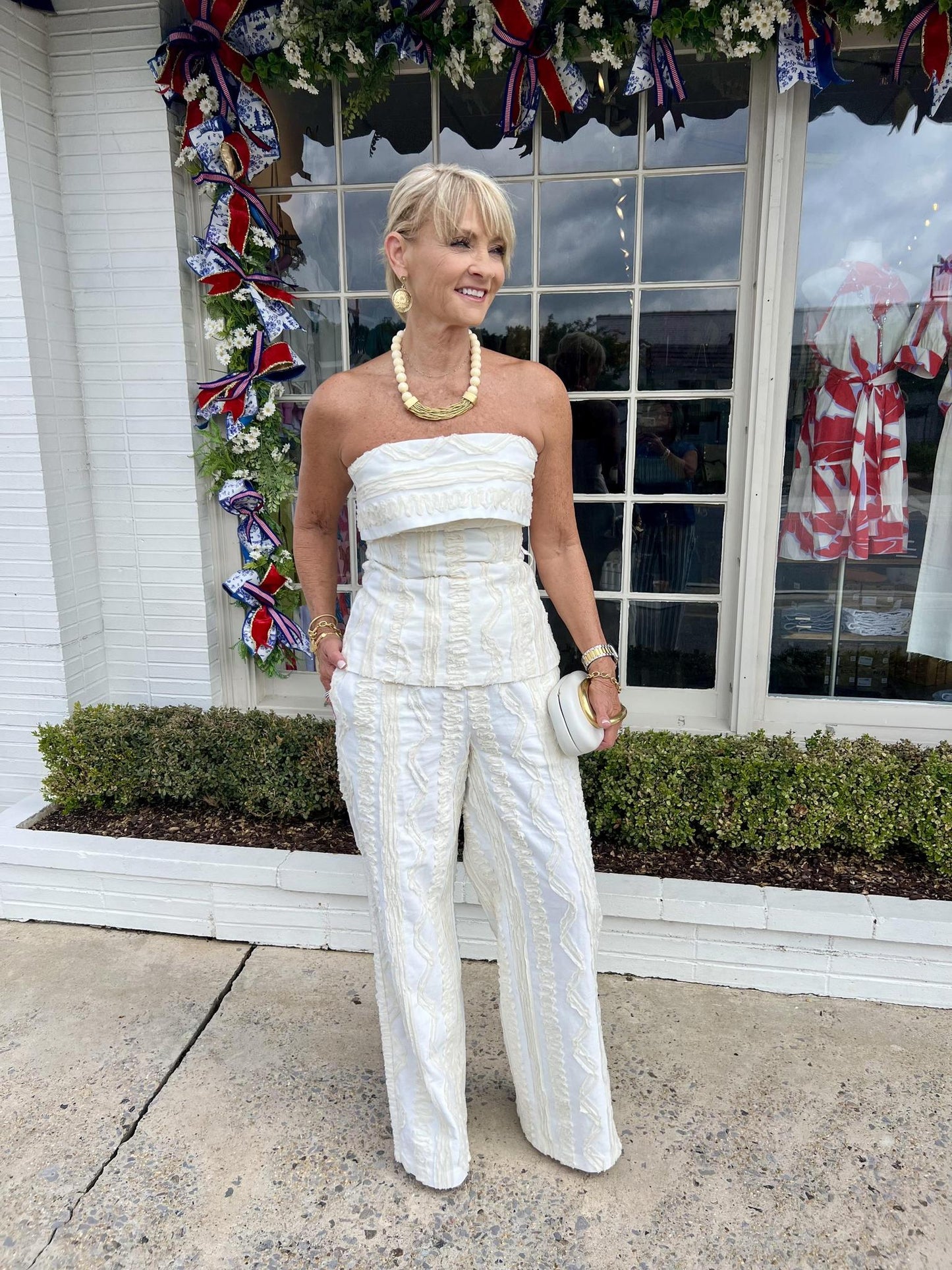 Embroidered Strapless Tube Top