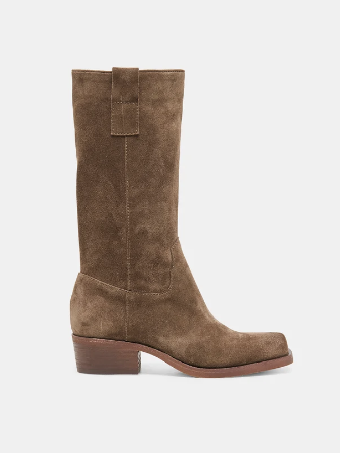 Romie Boot- Chocolate Suede