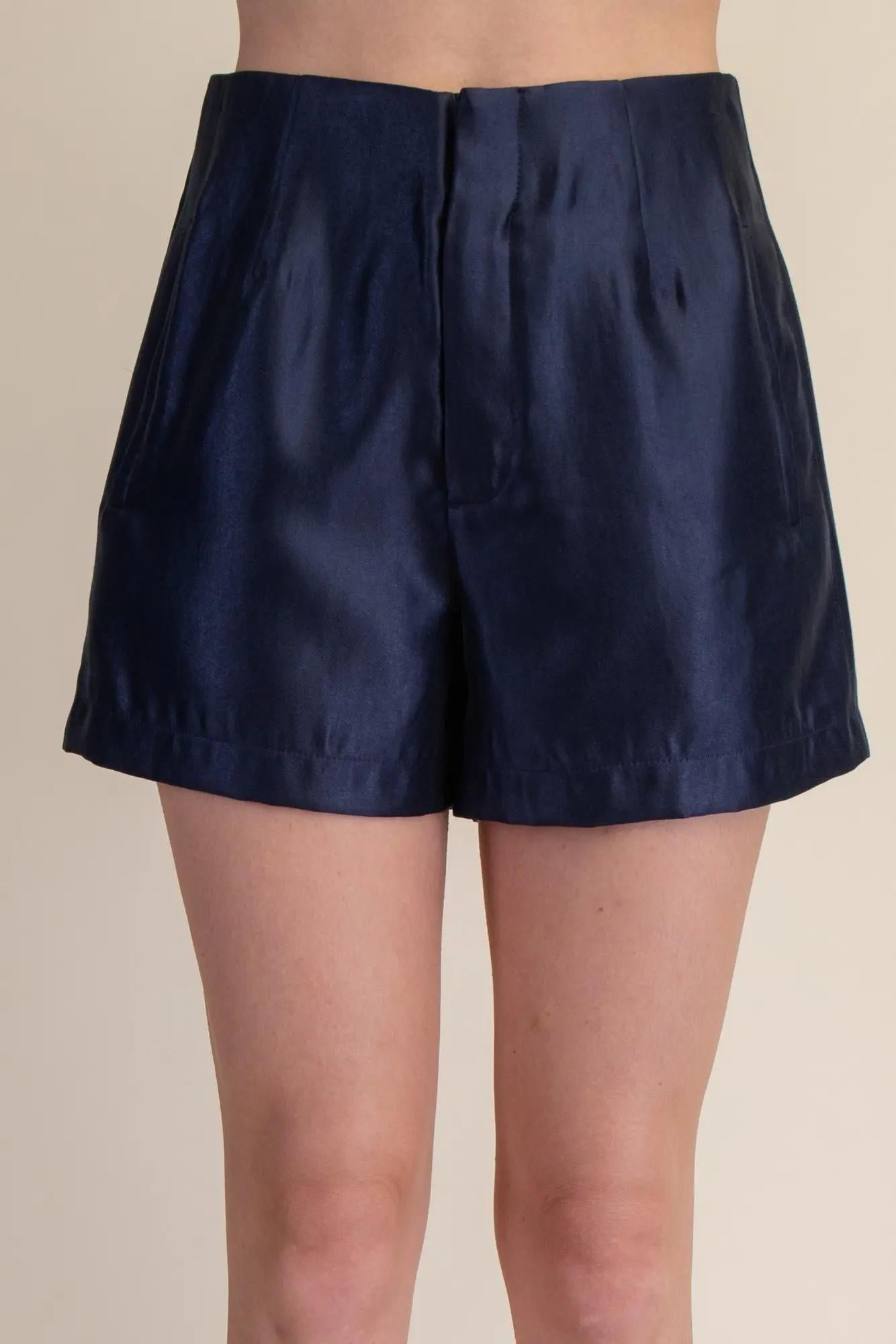 Hi Waisted Short-Navy