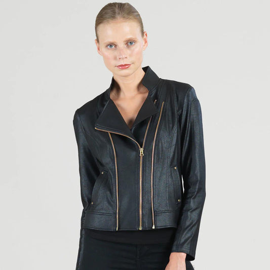 Liquid Leather Double Zip Jacket
