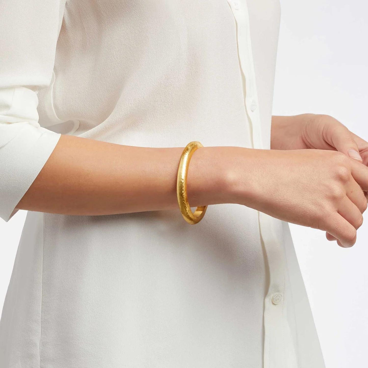 Catalina Hinge Bangle Gold-O/S