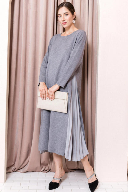 Pleated Chiffon Dress
