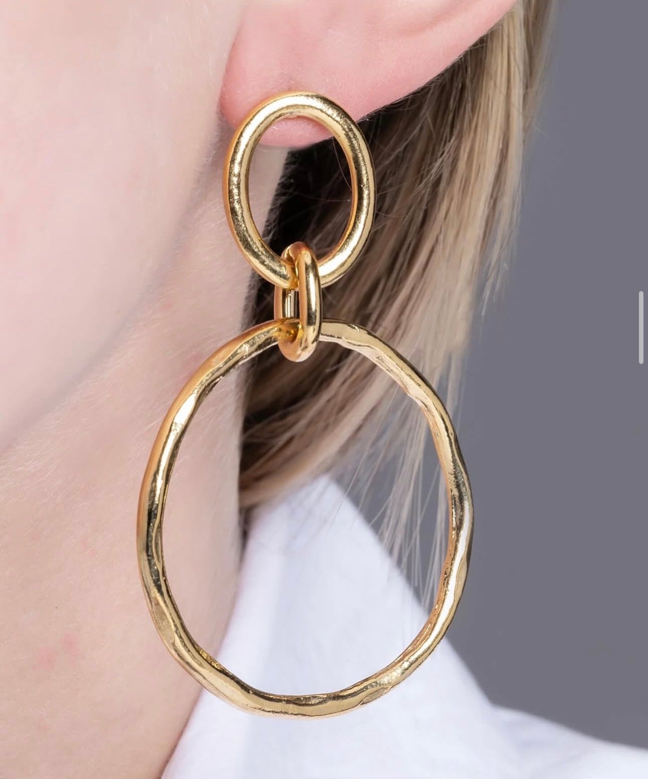 Yochi Circle Duo Earrings