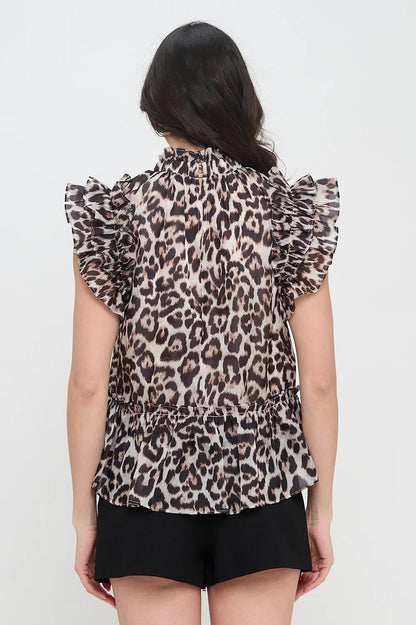Feline Ruffle Top