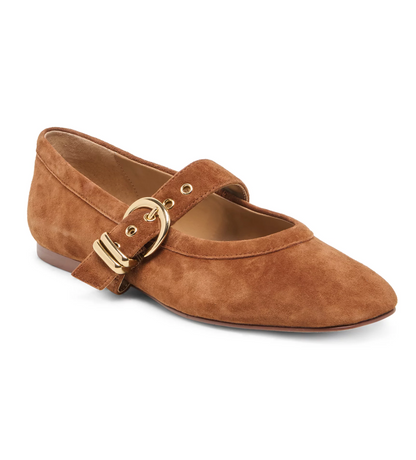 Mikel Ballet Flat- Brown Suede