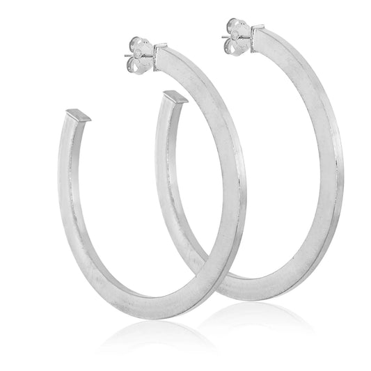 Sheila Fajl- Elisa Hoops- Brushed Silver Plated
