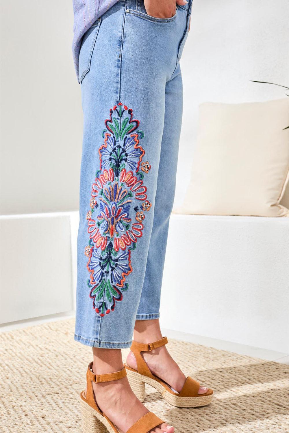 Audrey Embroidered Denim