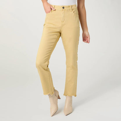 Marky Cutout Ankle Pant- Mustard