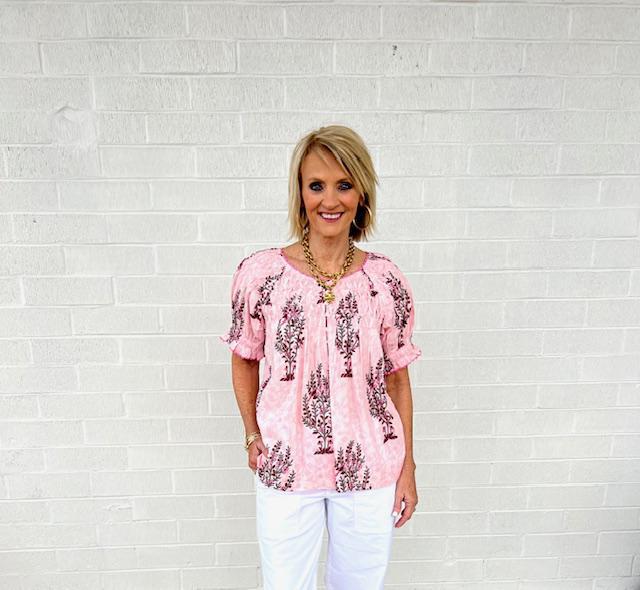 Love Birds Smocked Blouse