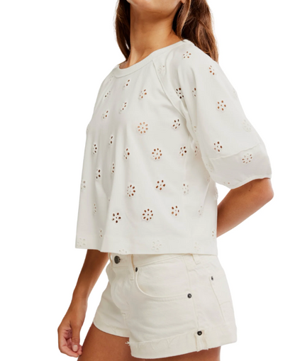 Free People Jessie Eyelet Tee