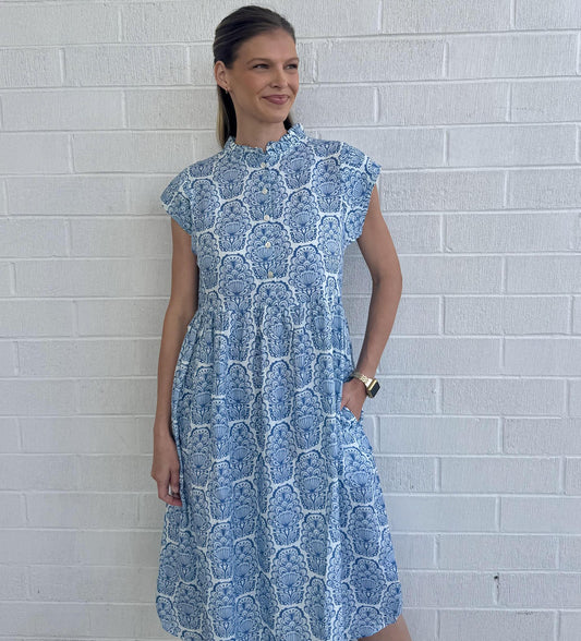 Uncle Frank Linen Blues Dress