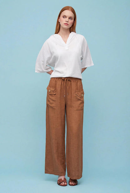 Linen Button Pant