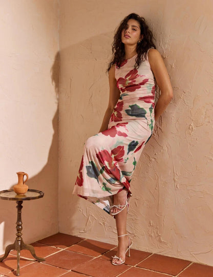 Arabella Mesh Midi Dress