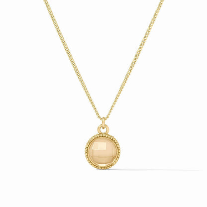 Fleur De Lis Solitaire Necklace- Iridescent Champagne