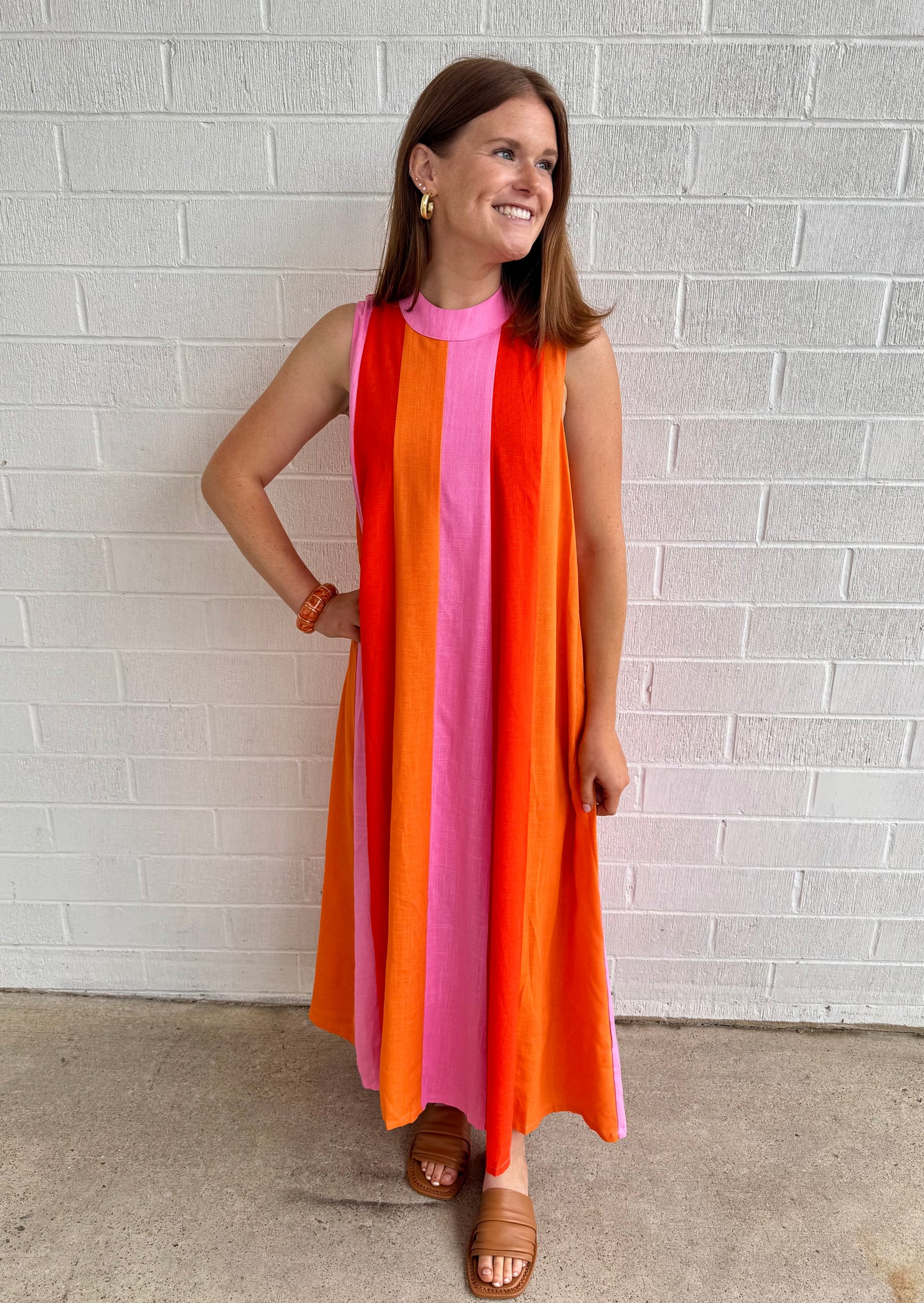 Colorblock Midi Dress