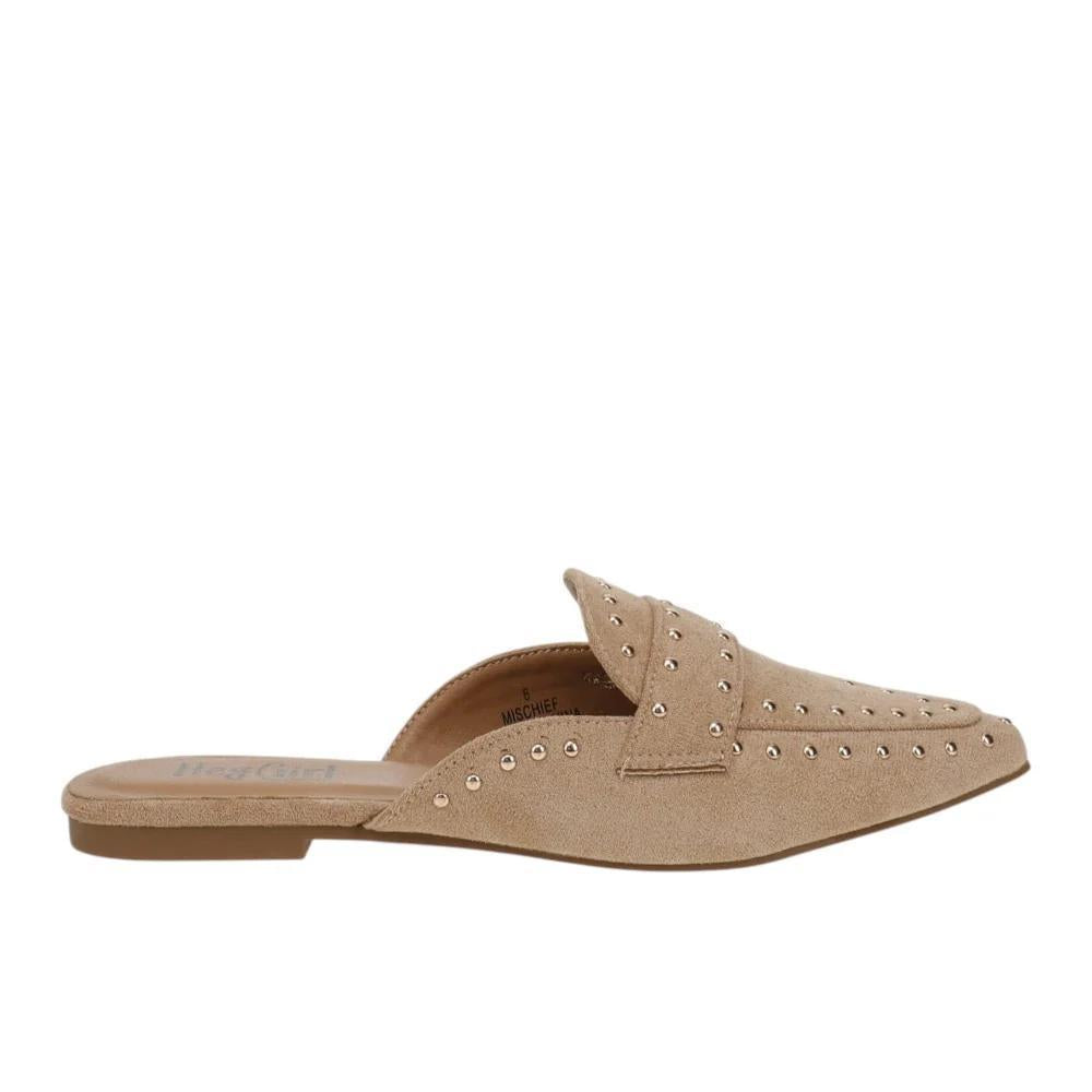 Camel Faux Suede Mule